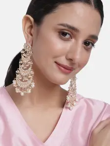Peora Gold-Plated Crescent Shaped Chandbalis Earrings