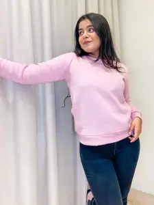 Basics By Tokyo Talkies Women Purple Solid  Sweatshirt