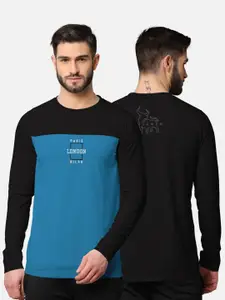 BULLMER Men Black Colourblocked Cotton T-shirt
