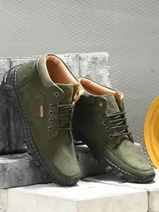 Mactree Men Suede Mid-Top Lace-Up Shoes