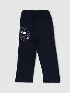 max Boys Blue Solid Track Pant