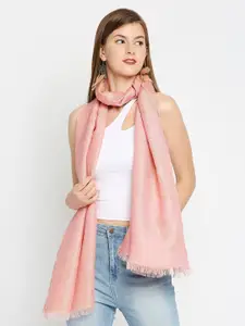 Cloth Haus India Women Pink Floral Design Brocade Scarf
