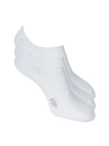 Red Tape Men White Pack Of 3 Solid Shoe Liners Socks