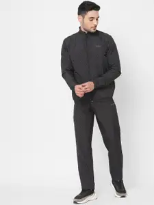 Sweet Dreams Men Black Fleece Printed Full Sleeves Tracksuit