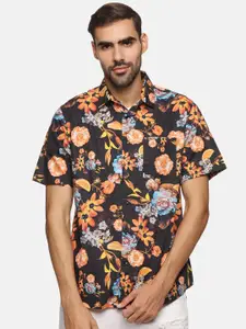 DON VINO Men Brown Relaxed Regular Fit Floral Printed Cotton Casual Shirt
