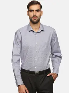 DON VINO Men Blue Relaxed Regular Fit Micro Checked Cotton Casual Shirt