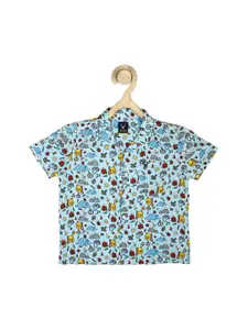 Allen Solly Junior Boys Multicoloured Printed Pure Cotton Casual Shirt