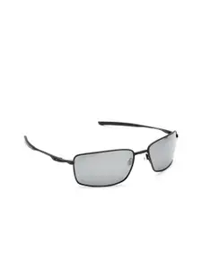 OAKLEY Men Polarized Grey Lens Rectangle Sunglasses - 0OO407540750560