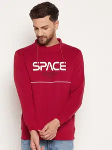 Duke Men Red Printed Sweatshirt