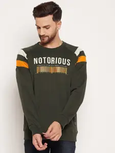 Duke Men Green Printed Sweatshirt