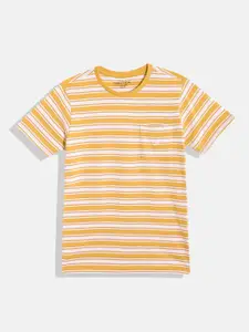 Nautica Boys Striped Pure Cotton T-shirt