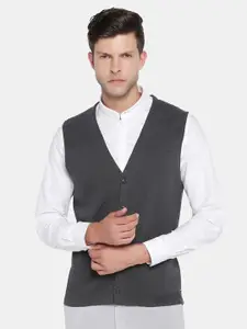 Blackberrys Men Grey Sweater Vest