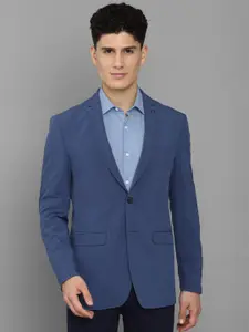 Allen Solly Men Blue Solid Slim Fit Formal Blazer