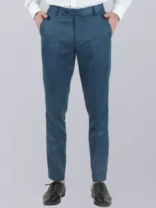 VEI SASTRE Men Smart Slim Fit Formal Trousers