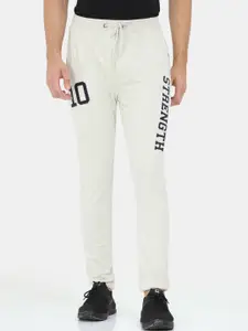ARDEUR Men Off White Solid Slim-Fit Track Pants