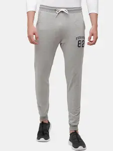 ARDEUR Men Grey Solid Cotton Melange Track Pants