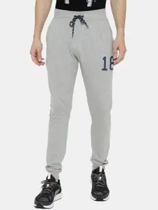 ARDEUR Men Grey Melange Solid Slim-Fit Track Pants