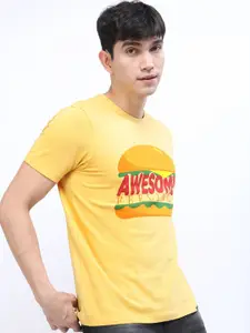 HIGHLANDER Men Typography Printed Slim Fit T-shirt