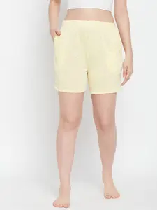 Clovia Clovia Women Lounge Shorts- LB0145D023XL-Yellow