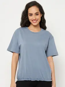 Clovia Women Chic Basic Solid Pure Cotton Lounge T-shirt