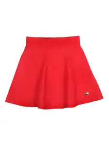 Tiny Girl Girls Red Solid A-Line Skirt