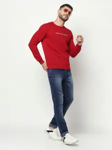 Crimsoune Club Men Red Solid Sweatshirt