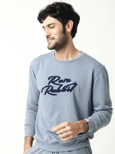 RARE RABBIT Men Fern Slim Fit Embroide Sweatshirt