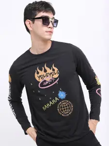 HIGHLANDER Men Typography Printed Slim Fit T-shirt