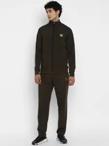 Yuuki Men Olive Solid Tracksuits