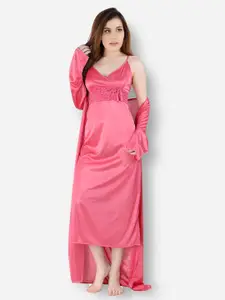Romaisa Pink Maxi Nightdress