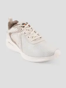 Campus Men Off White Mesh Running Shoes