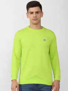 Peter England Casuals Men Lime Green Sweatshirt