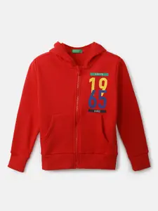 United Colors of Benetton Boys Red Printed Sweatshirt