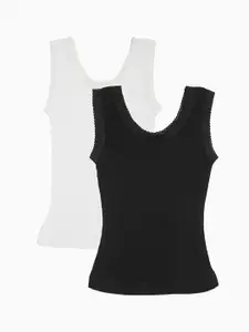 Kanvin Girls Pack Of 2 Solid Thermal Tops