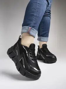 Shoetopia Women Black Running Non-Marking Shoes