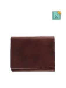 WildHorn Men Textured Leather Two Fold Wallet