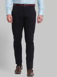 Park Avenue Men Black Slim Fit Formal Trouser