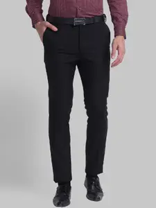 Raymond Men Black Solid Formal Trouser