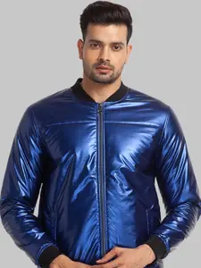 Park Avenue Men Blue Bomber Jacket