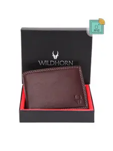 WildHorn Men Solid Leather Two Fold Wallet
