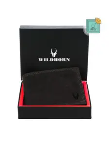 WildHorn Men Solid Leather Two Fold Wallet