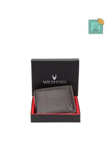 WildHorn Men Textured Leather Two Fold Wallet