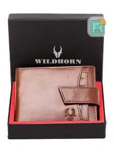 WildHorn Men Tan Leather Two Fold Wallet