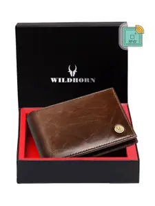 WildHorn Men Leather Two Fold Wallet