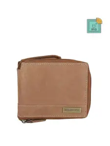 WildHorn Men Leather Zip Around Wallet