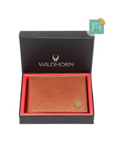WildHorn Men Textured Leather Two Fold Wallet