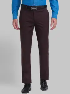 Raymond Men Brown Solid Formal Trouser