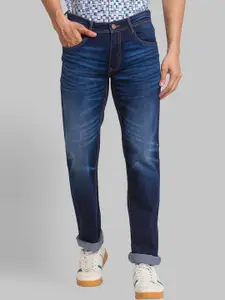 Parx Men Blue Tapered Fit Clean Look Heavy Fade Jeans
