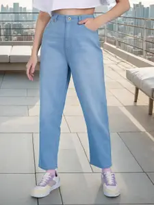 Flying Machine Women Blue High-Rise Light Fade Stretchable Straight Fit Jeans