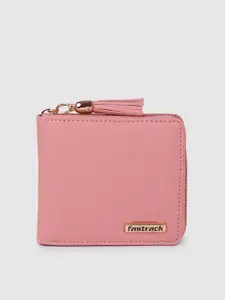 Fastrack Women Pink Solid Zip Around Wallet